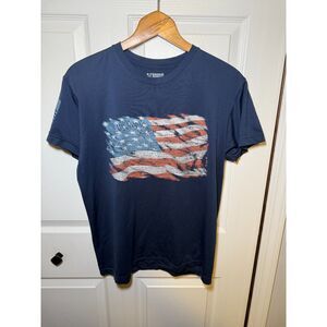 Rags of Honor Made in USA American Flag Patriotic Performance T-Shirt Medium